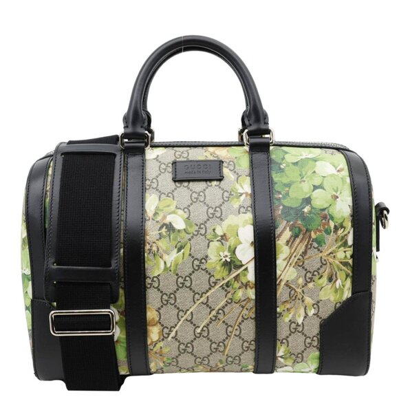 Gucci  Blooms Medium GG Supreme Canvas Boston Bag Black 406379 - Picture 1 of 15